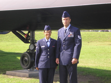venesa's graduation from the military with her dad 2006