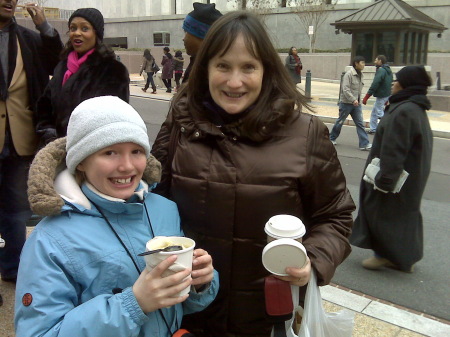 Caitlin and mom in DC January 19, 2009