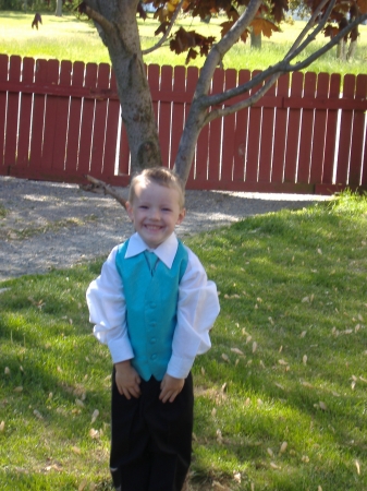 My oldest son ready for a good friends wedding