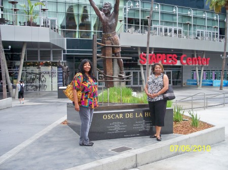 Veronica and Sabrina at the Staples Center