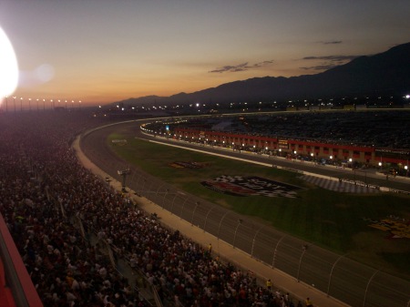 Night race at calif. speed way.