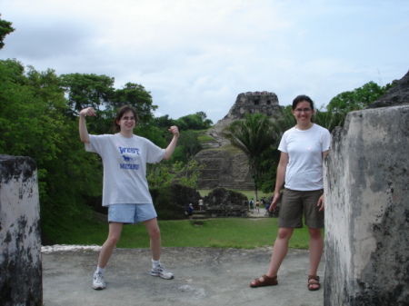 Kate and Molly at Xunantunich Belize