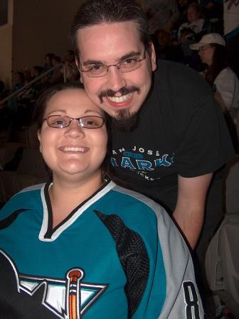 Robert and I at sharks game