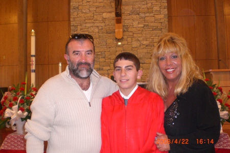 ME AND HUBBY WITH OUR SON SAL ON HIS CONFIRMAT