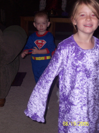 Ethan As Superman; Katie as Herself