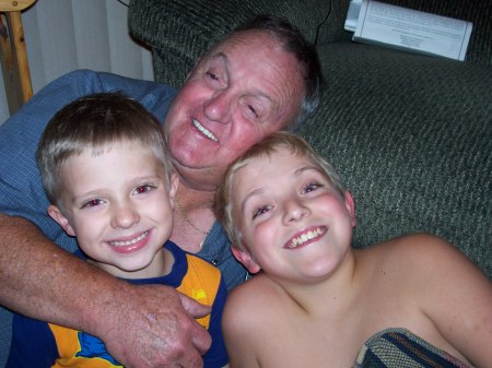 My 2 boys, Joshua & Jaden with Grandpa/my Dad