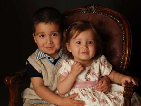Two of our grandchildren, Oliver and Luna