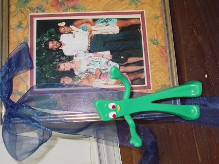 Rob and me in Waikaloa Hawaii in 1988 with natives-Gumby