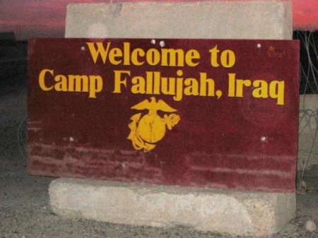 Welcome sign at the front gate.