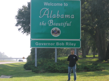 Crossing the Mississippi - Alabama State Line