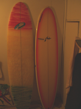 My surf boards a 7'6"Rusty &A 7'8" Walter