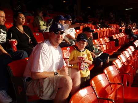 Kevin and Son at the Dodger Game