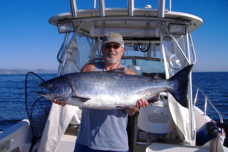 Salmon fishing with Dave Baker, 2006