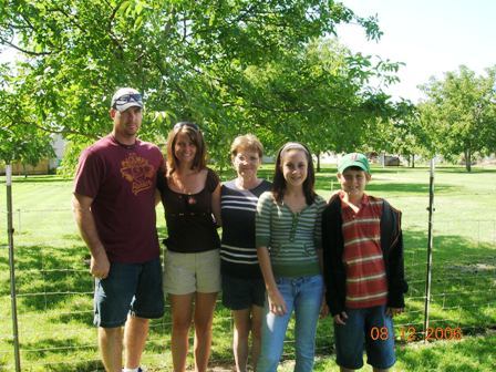 Don, the kids and I back in Oregon; summer of '06