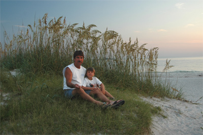 My son Collin & myself on St. Petersburg Beach