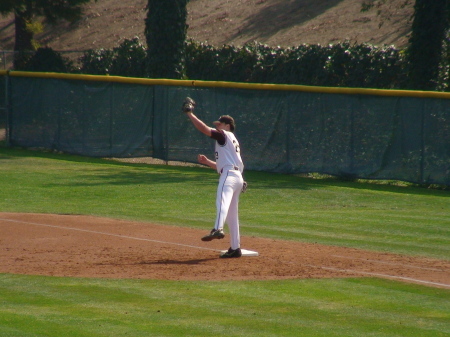 Michael playing baseball at Canyon High School