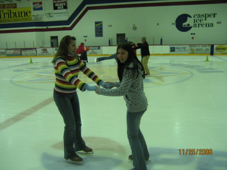 Skating with Kacey at the rink