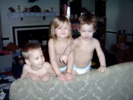 The diaper gang.. Alex, Brianna and Daniel