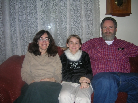 with husband and daughter 2005