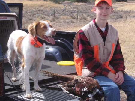 Wesley and Sarah pheasant hunting