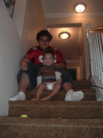 My oldest son, Steven and My Nephew Hector