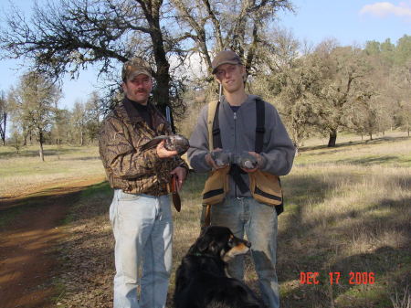 bird hunting with my son David