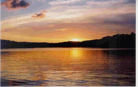 view from our dock on Little Glamour Lake