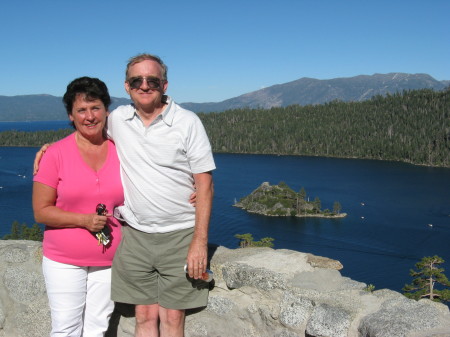 With a friend at Lake Tahoe