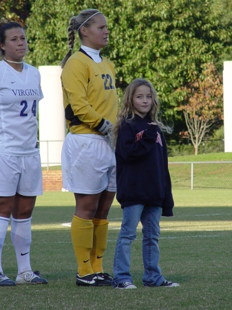 Cori at UVA Women's soccer game