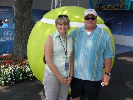 My wife Natalie and I at the US Open 07