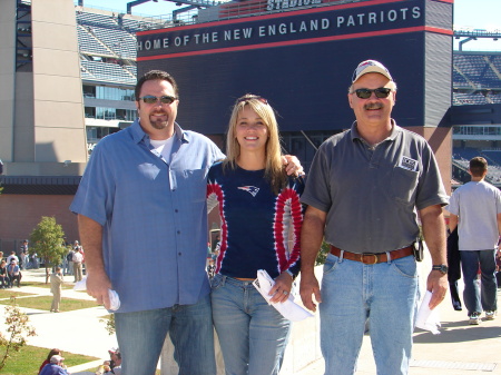 Pats game with Hubby and Dad....