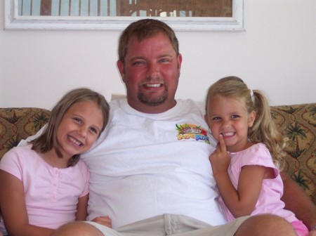 Wayne and my girls at Gulf Shores Alabama