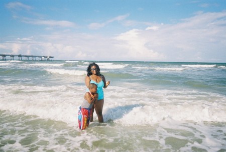 Me and Pooty at the beach in Florida