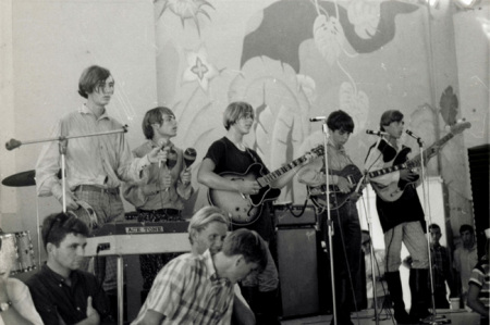 Playing inside the Old Pavilion at Lido Beach