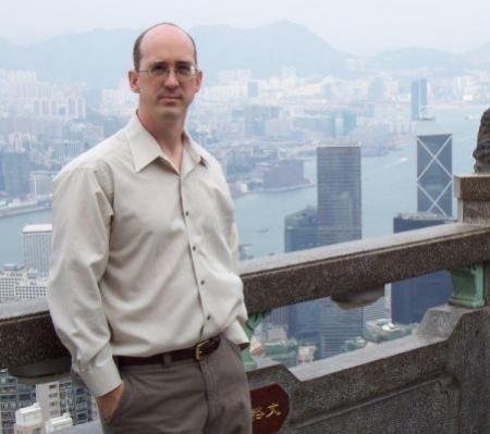 Squinting into the sun, The Peak, Hong Kong