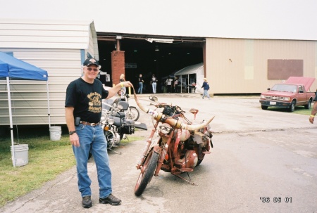 Wood with the Bevo Rat Bike