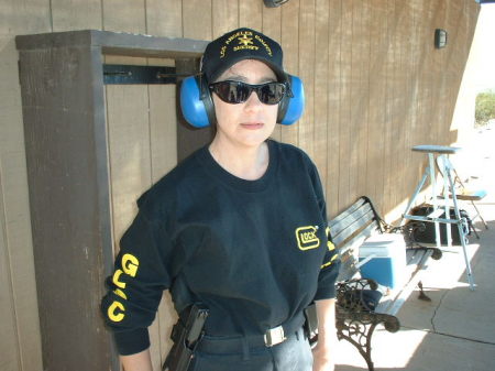 Connie at her shooting qualification 2005.