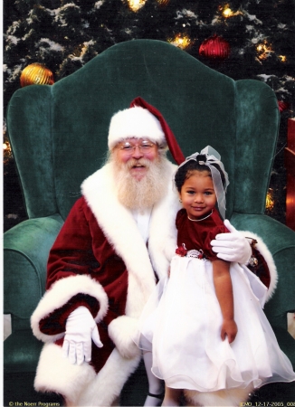 Kira with Santa 2005