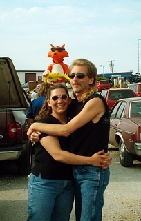 My husband and I ~ 2004 (I think) at Aerosmith concert
