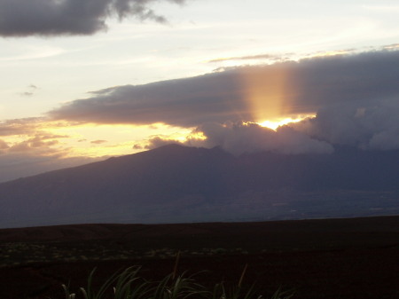 Sunset over South Maui