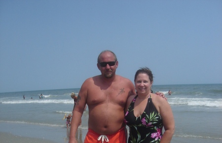 Me and the wife at the beach