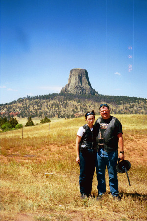 Kim and me at Delvis Tower Wyoming