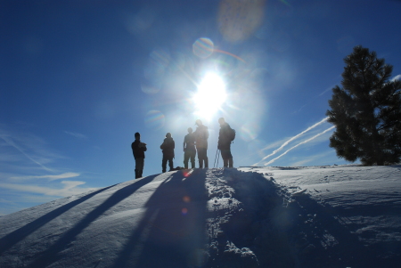 Lance and snow camp students