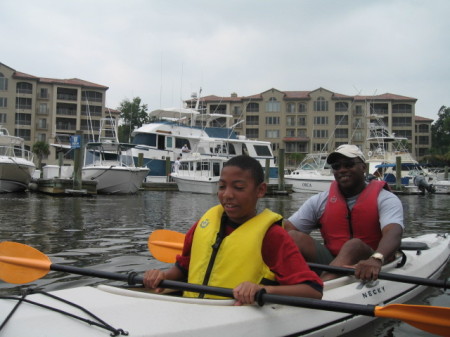 Warren and Charles kayaking