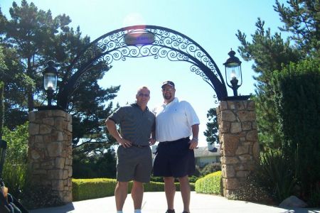 Playing a round at Pebble