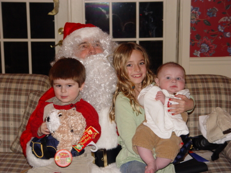 Dad (I mean Santa!) Patrick, Cori, and Harry