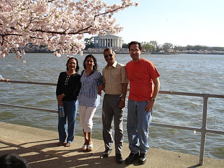 Sam's family at the Cherry Blossoms, 2006