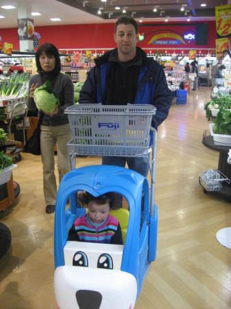With Mother-In-Law and Daughter Grocery Shopping in Japan