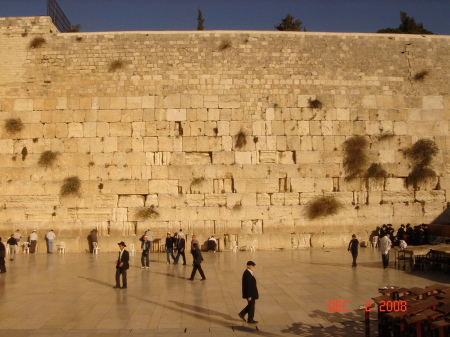 The Western Wall in Jerusalem.
