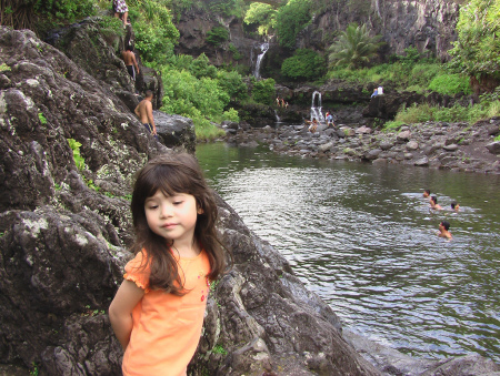 daughter maui swimming hole